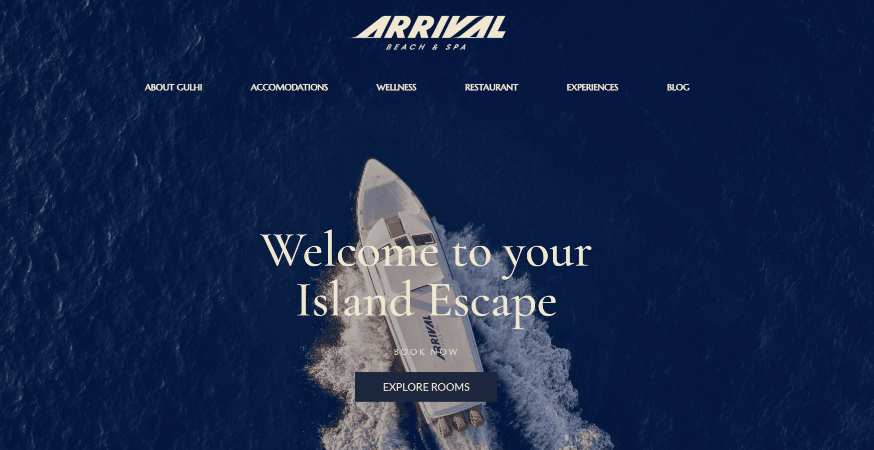 Arrival Beaches & Spa – Hotel Website (Maldives)